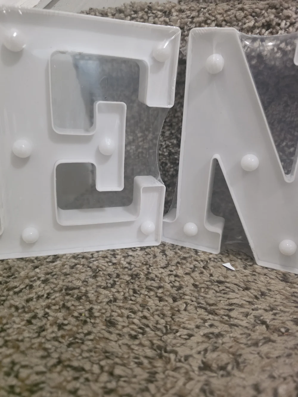 White Marquee Letter Wall Decor - ENGAGED